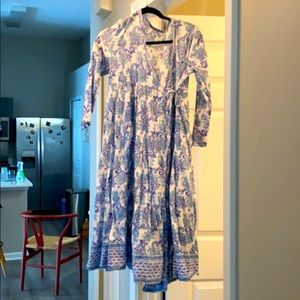 Paisley, calf-length dress